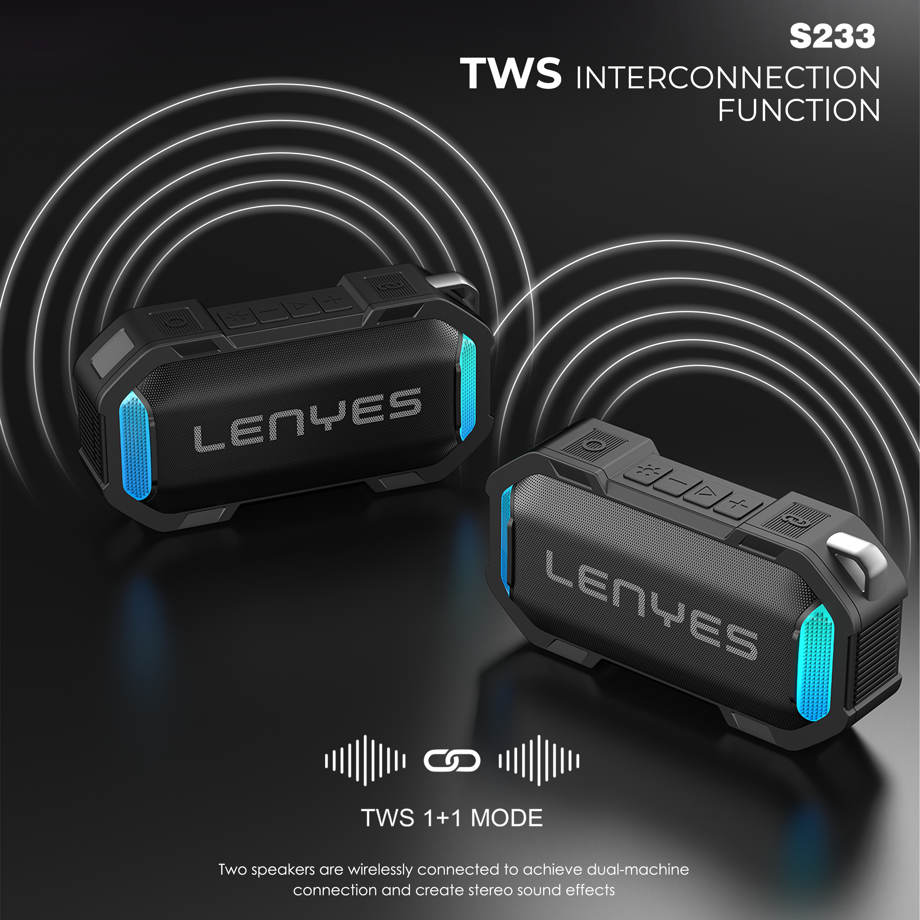 Lenyes S233 12 Watt Portable Speaker