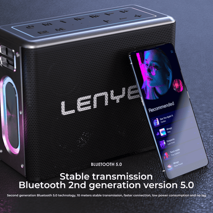 Lenyes S861 150 Watt Peak Karaoke Portable Party Speaker