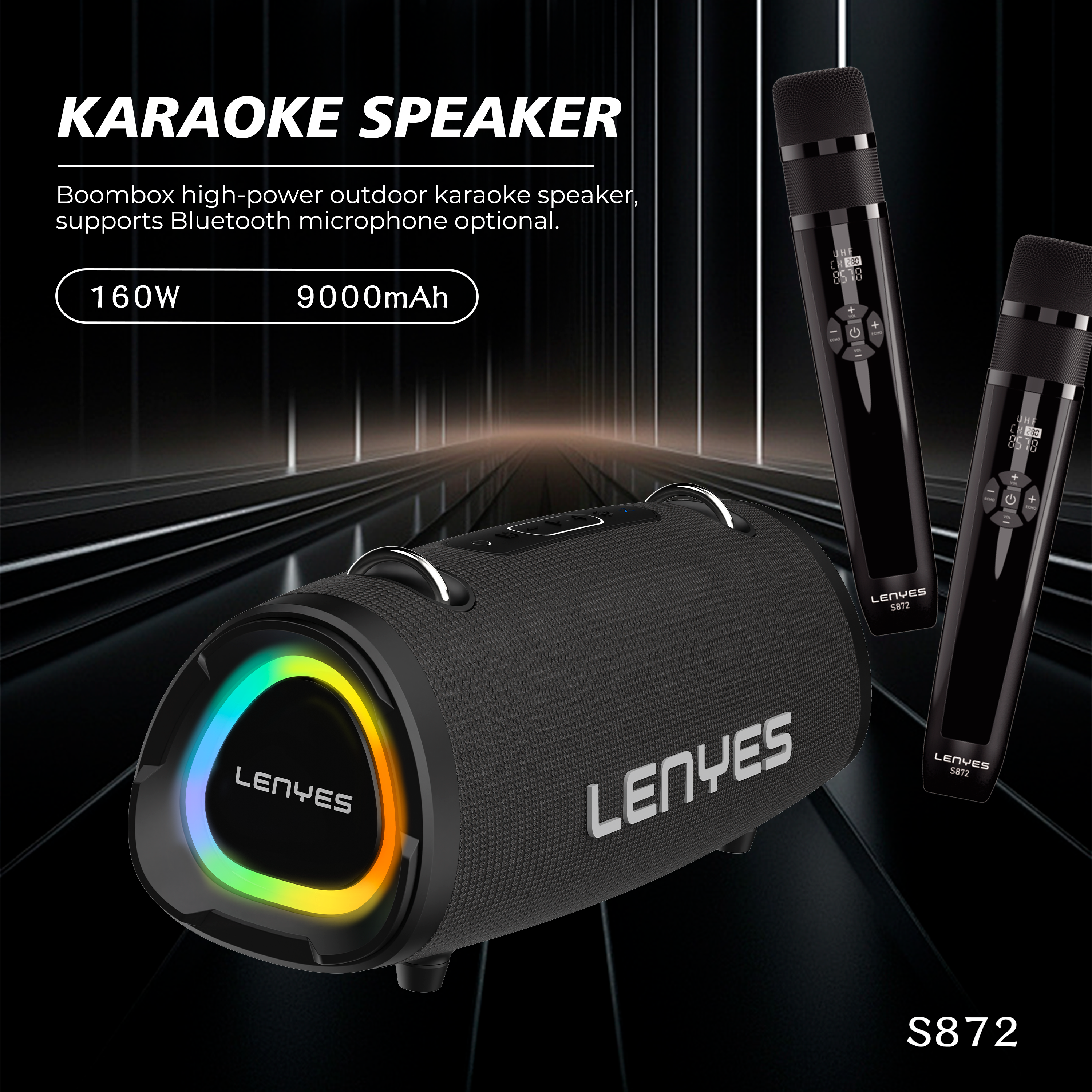 LENYES S872 160W Portable Karaoke Speaker