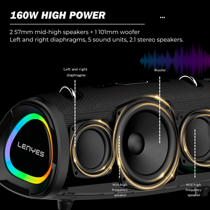 LENYES S872 160W Portable Karaoke Speaker