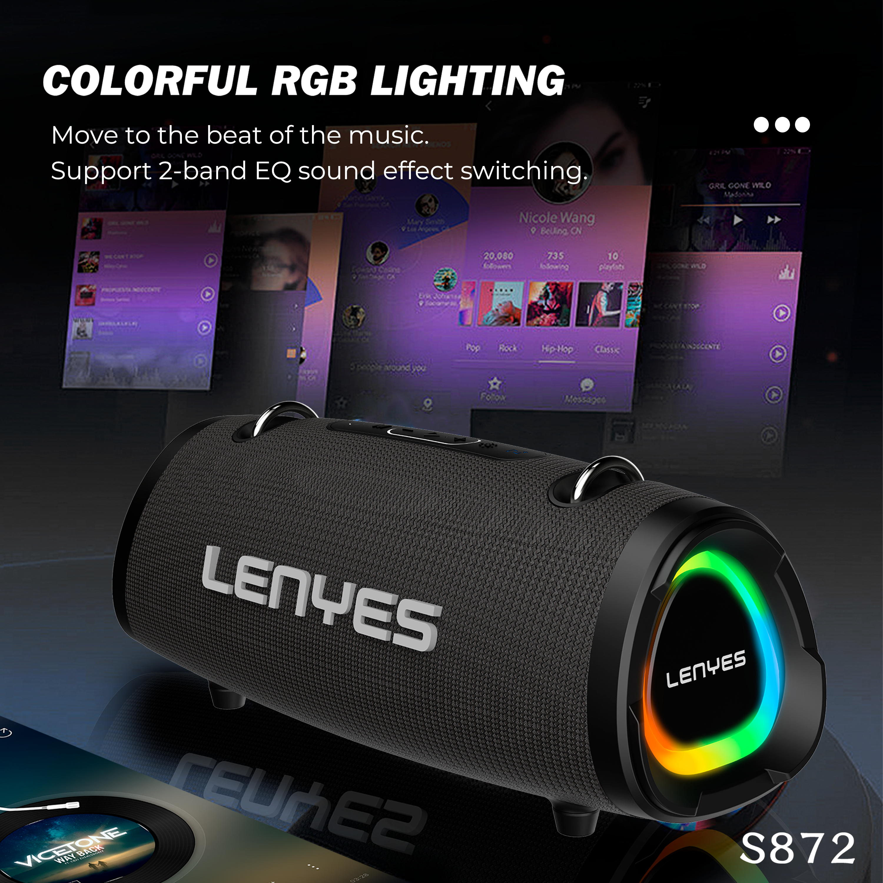 LENYES S872 160W Portable Karaoke Speaker