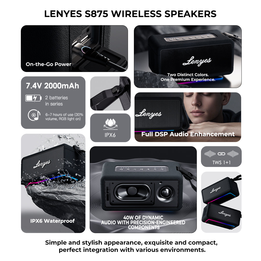 Lenyes S875 40 Watt Portable Speaker