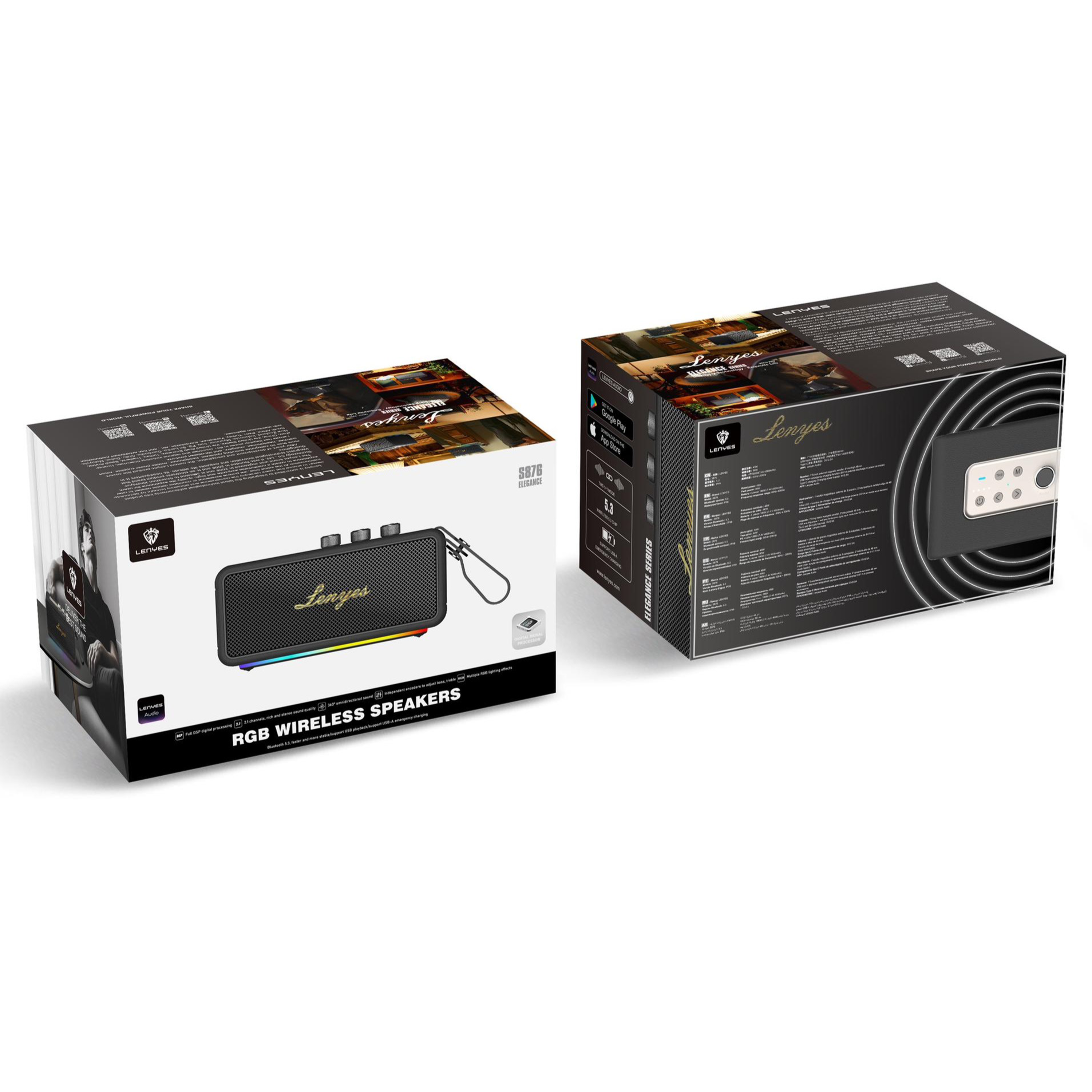 LENYES S876 90W Portable Bluetooth Speaker