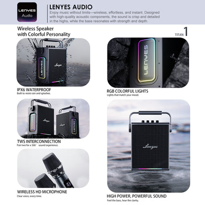 LENYES TITAN 1 180W Portable Karaoke Speaker
