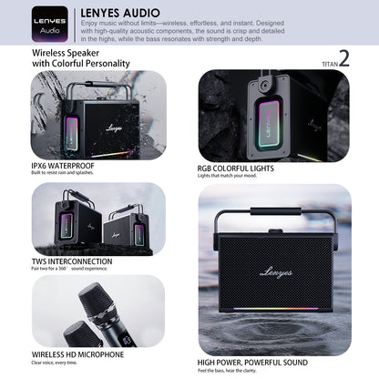 LENYES TITAN 2 200W Portable Karaoke Speaker