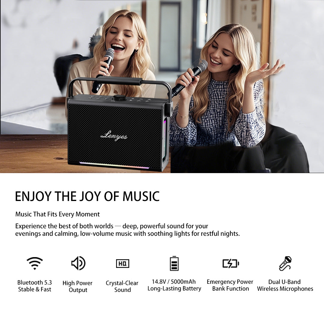LENYES TITAN 2 200W Portable Karaoke Speaker