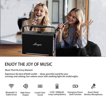 LENYES TITAN 2 200W Portable Karaoke Speaker