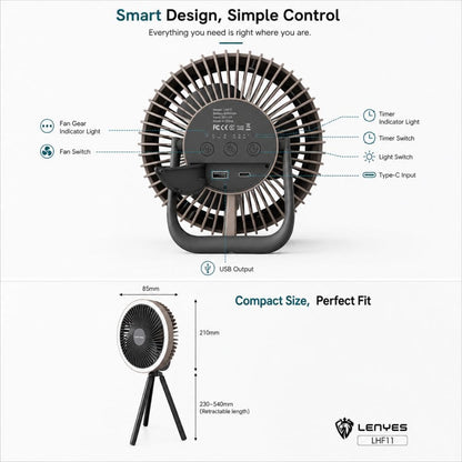 LENYES LHF11 Portable Rechargeable Smart Fan